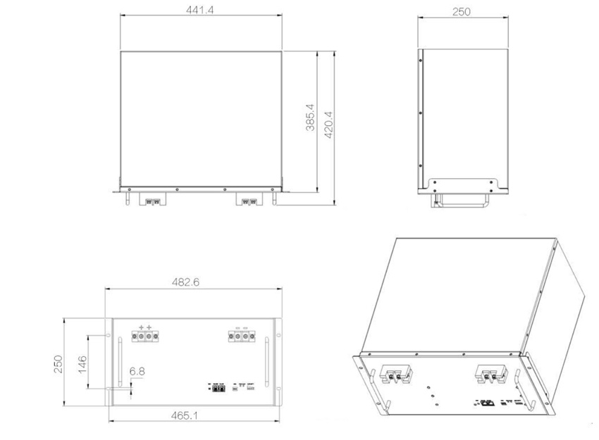 48V 100Ah Li-FePO4 battery pack for household storage solutions