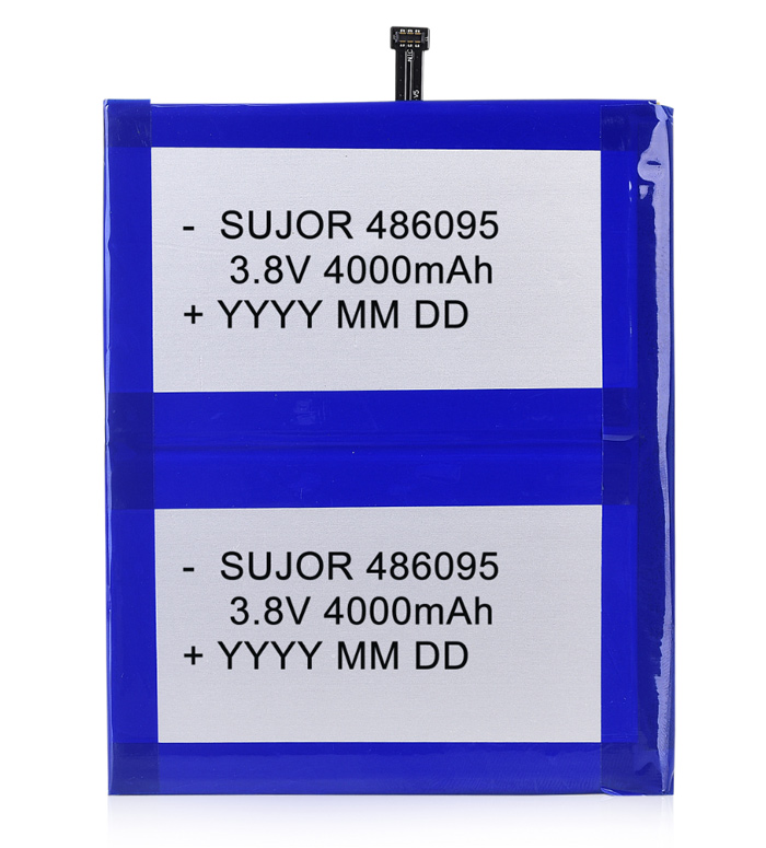 SUJOR 486095 4000mAh 3.8V 1S2P Lithium polymer battery pack for industrial control tablet