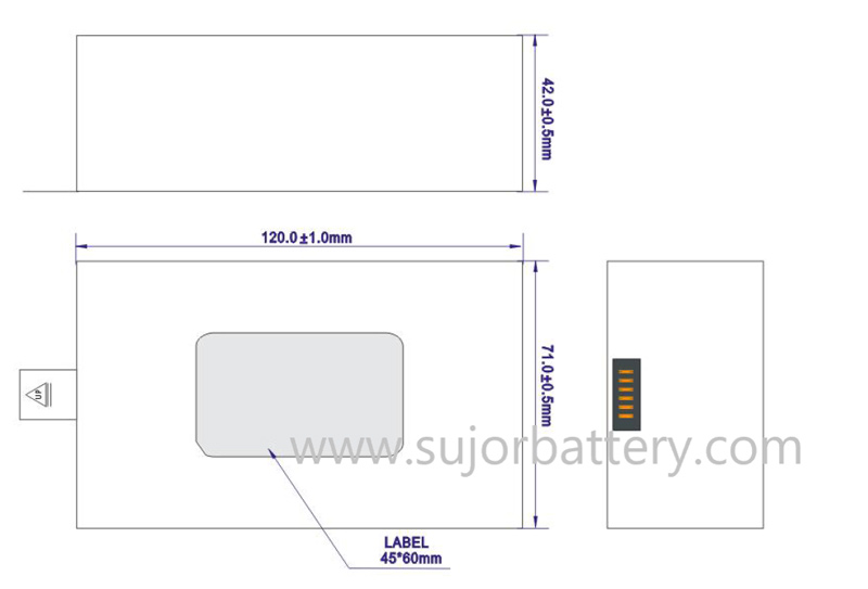 SUJOR ICR18650 7500mAh 11.1V Lithium ion battery pack for portable B supersonic diagnostic set