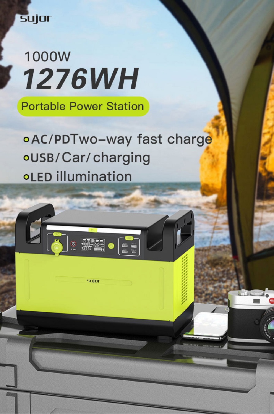 SUJOR LiFePO4 battery GT1500 1500W Portable Power Station MPPT Portable Power Supply Wireless Output