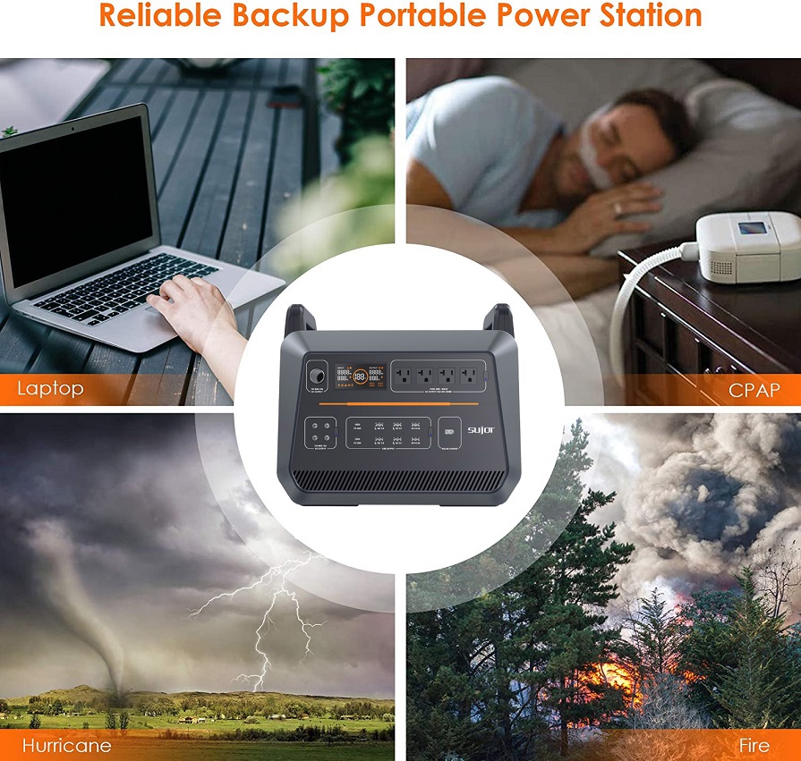 SUJOR 2000W Portable Power Station ST2000 Quick charge within 2hours Portable Power Generator