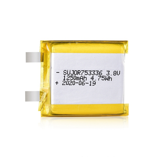 Li-polymer battery 3.8V 753336 1250mAh
