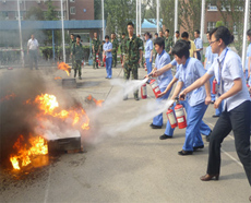 Training for fire control and safety production