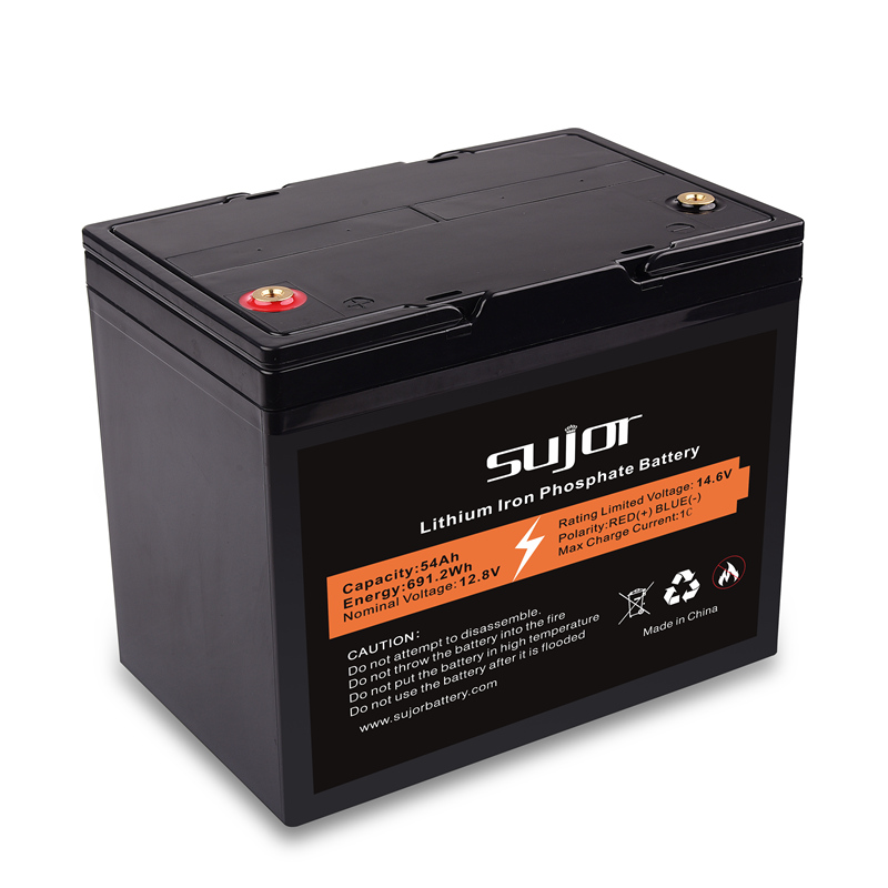 LiFePO4 12V 54Ah battery pack