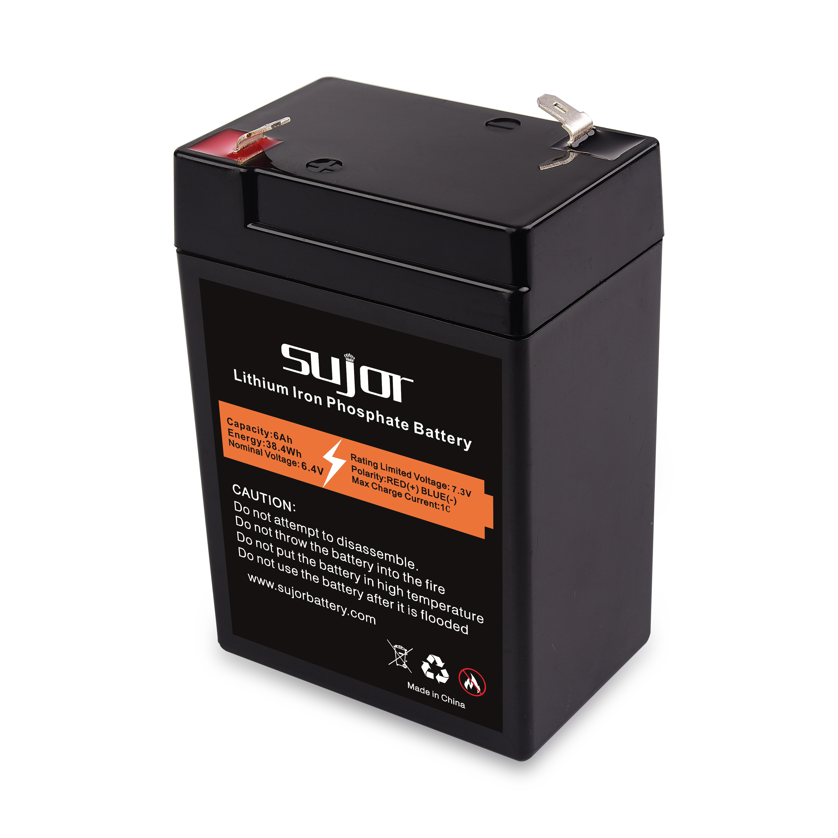 LiFePO4 battery pack 6V 6Ah