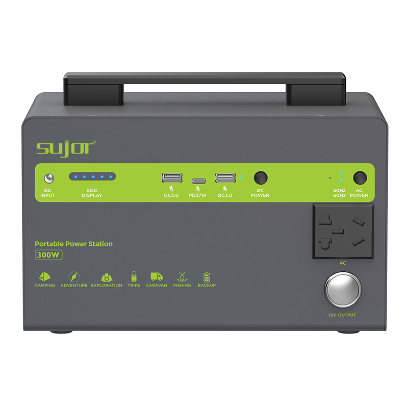 SUJOR 300w Solar Generator BT300 Camping Lithium Battery Emergency Home Backup Power Portable Power Station