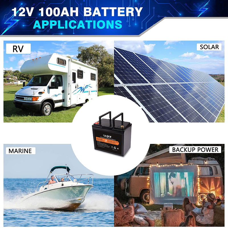 12V 100Ah LiFePO4 battery pack Lithium battery prismatic RV Caravan Backup Power