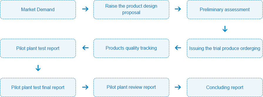 Research&development process flow sheet